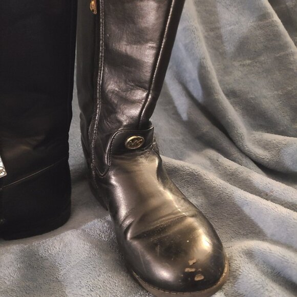 Child girl's Michael Kors Atlantis Black/Brown boots Size 13 - Picture 2 of 5